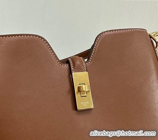 Spot Bulk Celine Small Camille16 Soft Bag in Smooth Calfskin 120693 Tan Brown 2025