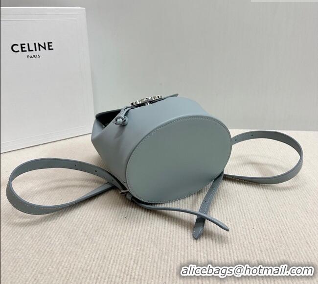 Buy Cheap Celine Backpack Bonnie Bag in Smooth Calfskin 118703 Ice Blue 2025