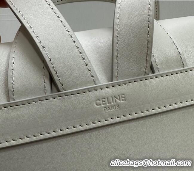 Modern Classic Celine Backpack Bonnie Bag in Smooth Calfskin 118703 White 2025