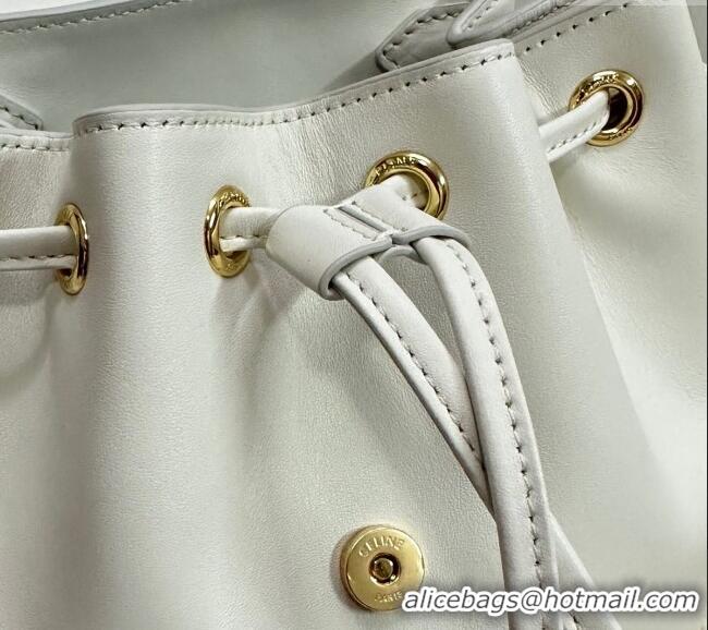 Modern Classic Celine Backpack Bonnie Bag in Smooth Calfskin 118703 White 2025