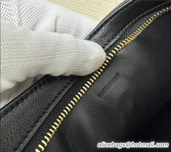 New Cheap Celine Triomphe Chain Bag in Calfskin Leather 113673 Black 2025