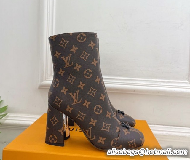 Most Popular Louis Vuitton Swing Heel Ankle Boots 9cm in Monogram Canvas 1AID092 1021130