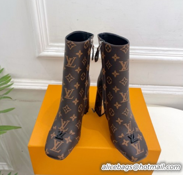 Most Popular Louis Vuitton Swing Heel Ankle Boots 9cm in Monogram Canvas 1AID092 1021130