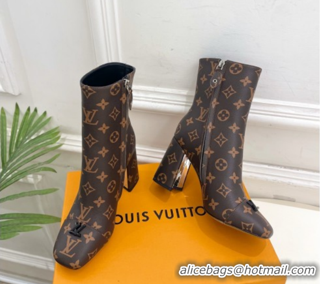 Most Popular Louis Vuitton Swing Heel Ankle Boots 9cm in Monogram Canvas 1AID092 1021130