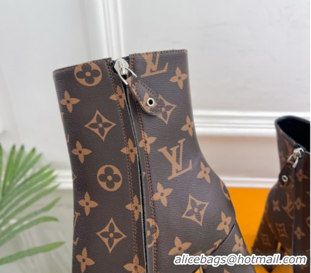 Most Popular Louis Vuitton Swing Heel Ankle Boots 9cm in Monogram Canvas 1AID092 1021130