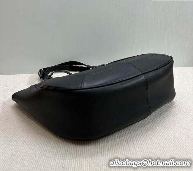 Spot Bulk Celine Meo Hobo Bag in Supple Grained Calfskin 119353 Black 2025