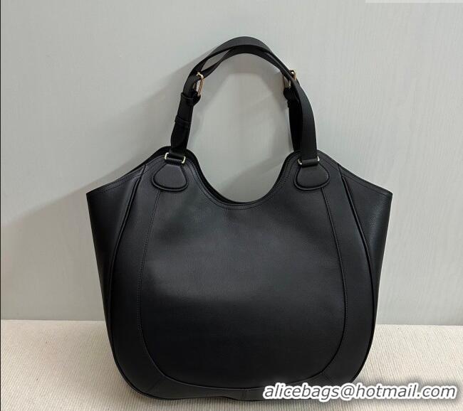 Spot Bulk Celine Meo Hobo Bag in Supple Grained Calfskin 119353 Black 2025
