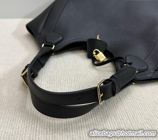 Spot Bulk Celine Meo Hobo Bag in Supple Grained Calfskin 119353 Black 2025