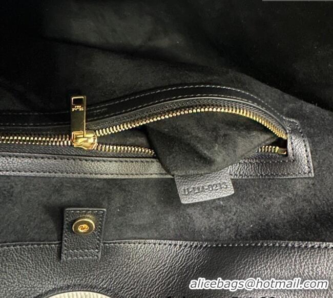 Spot Bulk Celine Meo Hobo Bag in Supple Grained Calfskin 119353 Black 2025