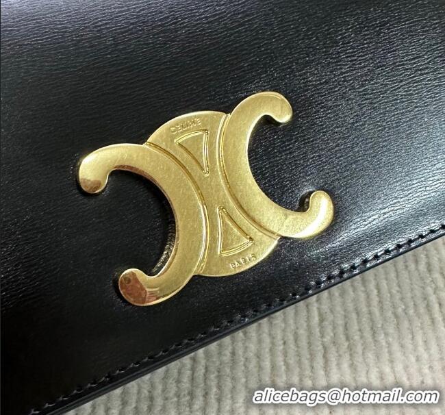 Classic Cheap Celine Multipochette Mini Bag in Shiny Calfskin 10L973 Black 2025