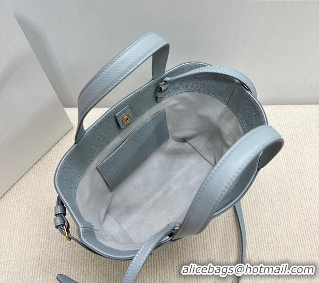 Best Price Celine Mini Cabas Anais Cuir Triomphe Tote Bag in Grained Calfskin 118613 Glacier Blue 2025