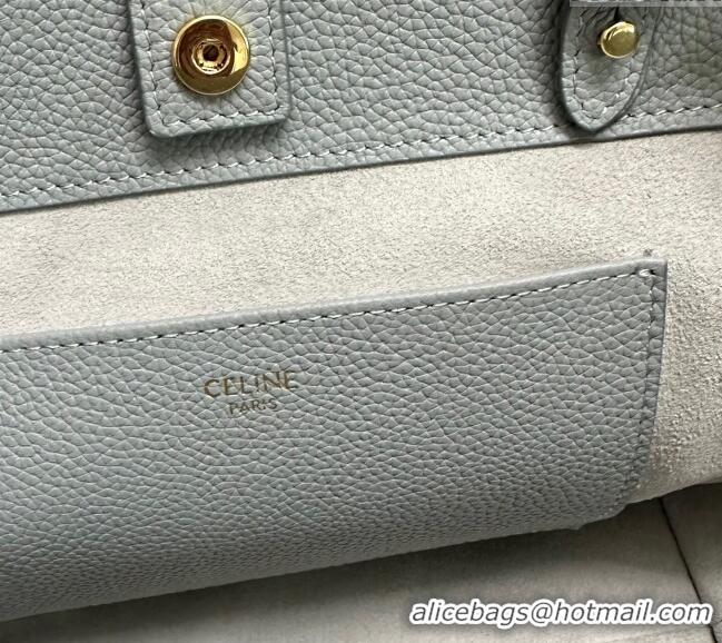 Best Price Celine Mini Cabas Anais Cuir Triomphe Tote Bag in Grained Calfskin 118613 Glacier Blue 2025