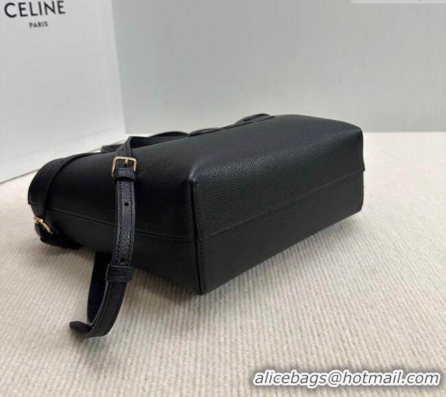 Market Sells Celine Mini Cabas Anais Cuir Triomphe Tote Bag in Grained Calfskin 118613 Black 2025