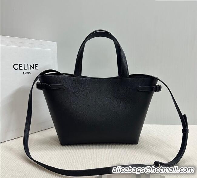 Market Sells Celine Mini Cabas Anais Cuir Triomphe Tote Bag in Grained Calfskin 118613 Black 2025