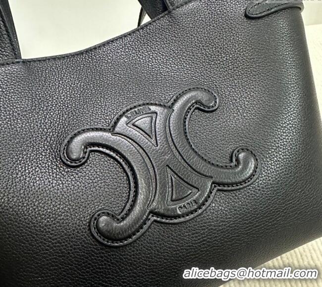 Market Sells Celine Mini Cabas Anais Cuir Triomphe Tote Bag in Grained Calfskin 118613 Black 2025