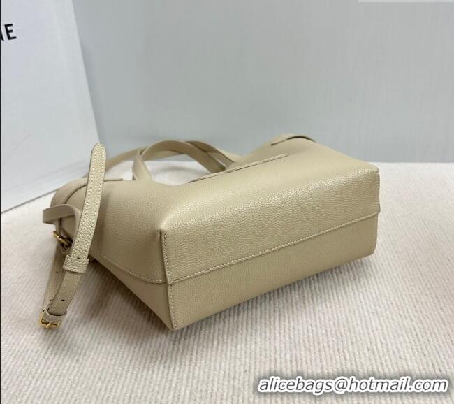 Best Price Celine Mini Cabas Anais Cuir Triomphe Tote Bag in Grained Calfskin 118613 Light Apricot 2025