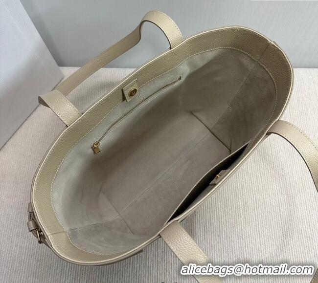 Top Grade Celine Small Cabas Anais Cuir Triomphe Tote Bag in Grained Calfskin 118233 Light Apricot 2025