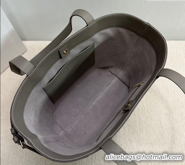 Most Popular Celine Small Cabas Anais Cuir Triomphe Tote Bag in Grained Calfskin 118233 Dark Grey 2025