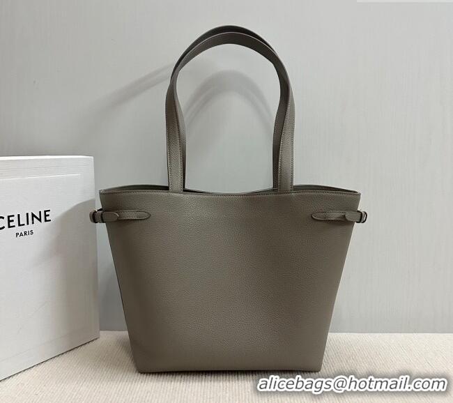 Most Popular Celine Small Cabas Anais Cuir Triomphe Tote Bag in Grained Calfskin 118233 Dark Grey 2025