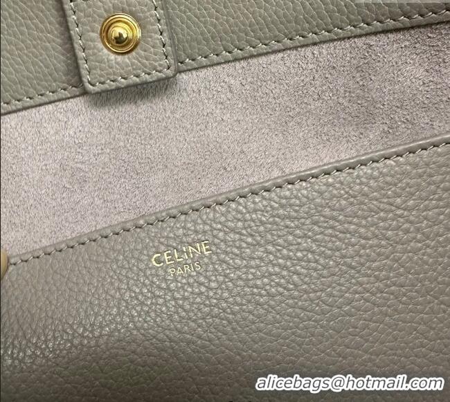 Most Popular Celine Small Cabas Anais Cuir Triomphe Tote Bag in Grained Calfskin 118233 Dark Grey 2025