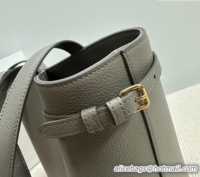 Most Popular Celine Small Cabas Anais Cuir Triomphe Tote Bag in Grained Calfskin 118233 Dark Grey 2025
