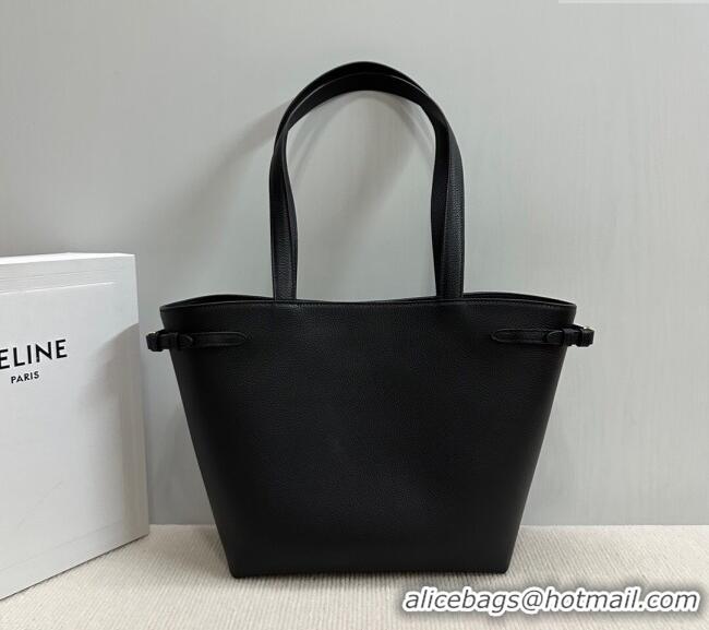 Top Design Celine Small Cabas Anais Cuir Triomphe Tote Bag in Grained Calfskin 118233 Black 2025