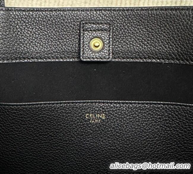 Top Design Celine Small Cabas Anais Cuir Triomphe Tote Bag in Grained Calfskin 118233 Black 2025