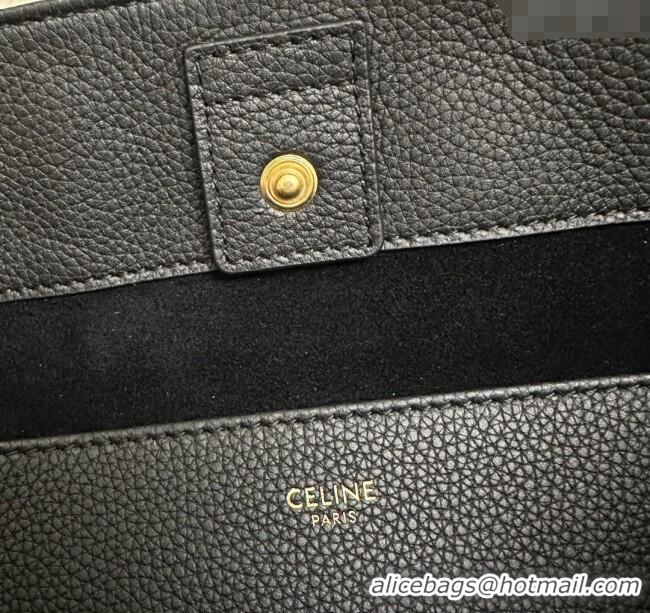 Grade Design Celine Medium Cabas Anais Cuir Triomphe Tote Bag in Grained Calfskin 116853 Black 2025