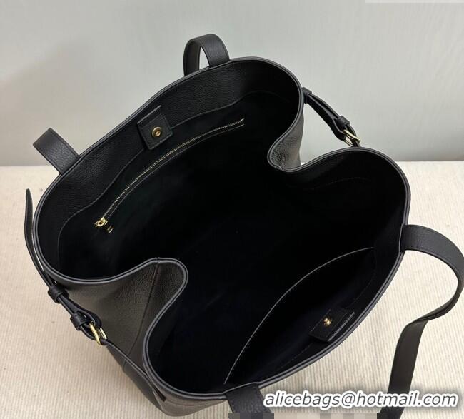 Grade Design Celine Medium Cabas Anais Cuir Triomphe Tote Bag in Grained Calfskin 116853 Black 2025