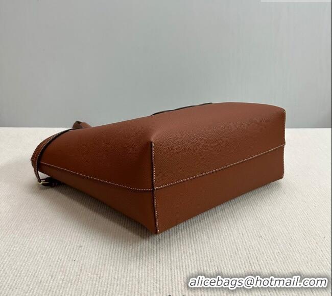 Affordable Price Celine Medium Cabas Anais Cuir Triomphe Tote Bag in Grained Calfskin 116853 Tan Brown 2025