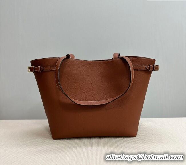 Affordable Price Celine Medium Cabas Anais Cuir Triomphe Tote Bag in Grained Calfskin 116853 Tan Brown 2025