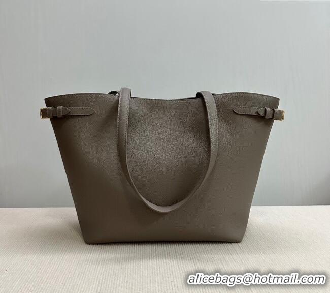 Big Discount Celine Medium Cabas Anais Cuir Triomphe Tote Bag in Grained Calfskin 116853 Dark Grey 2025