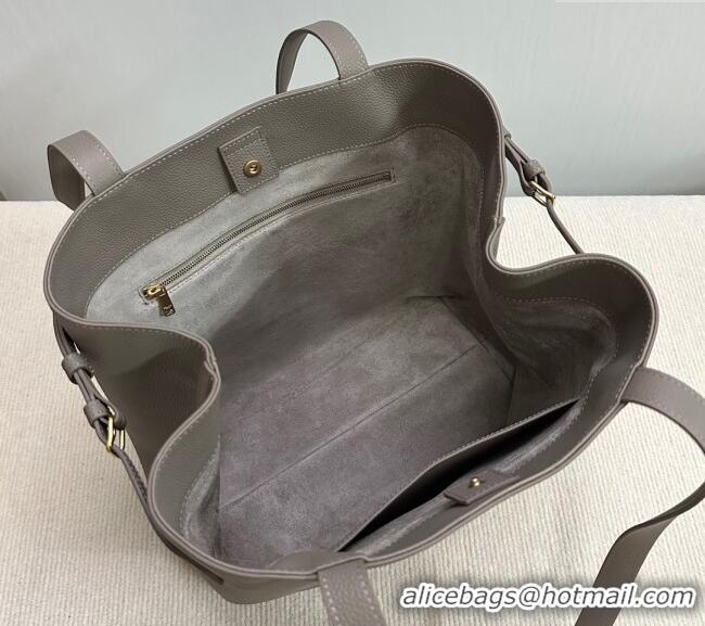 Big Discount Celine Medium Cabas Anais Cuir Triomphe Tote Bag in Grained Calfskin 116853 Dark Grey 2025