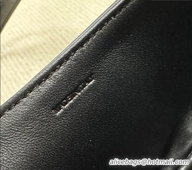 Top Quality Celine Triomphe Shoulder Bag in Shiny Calfskin 120553 Black 2025