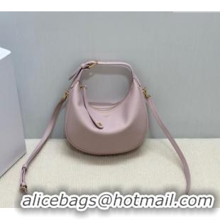 Classic Cheap Celine Teen Lulu Bag in Grained Calfskin 120723 Bleached Pink 2025