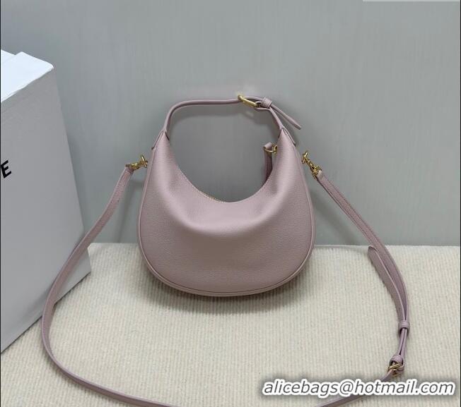 Classic Cheap Celine Teen Lulu Bag in Grained Calfskin 120723 Bleached Pink 2025