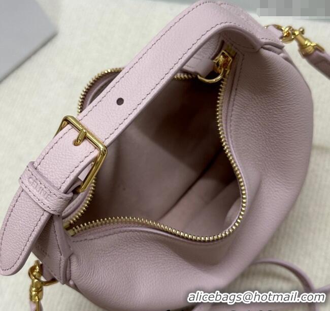 Classic Cheap Celine Teen Lulu Bag in Grained Calfskin 120723 Bleached Pink 2025