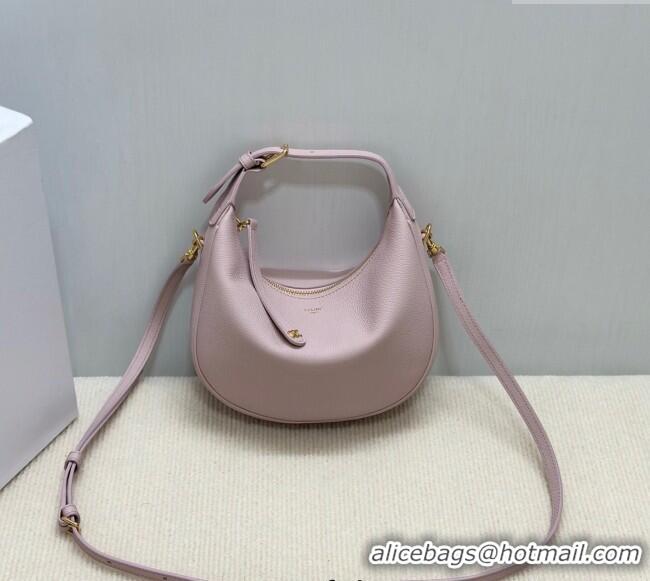 Classic Cheap Celine Teen Lulu Bag in Grained Calfskin 120723 Bleached Pink 2025