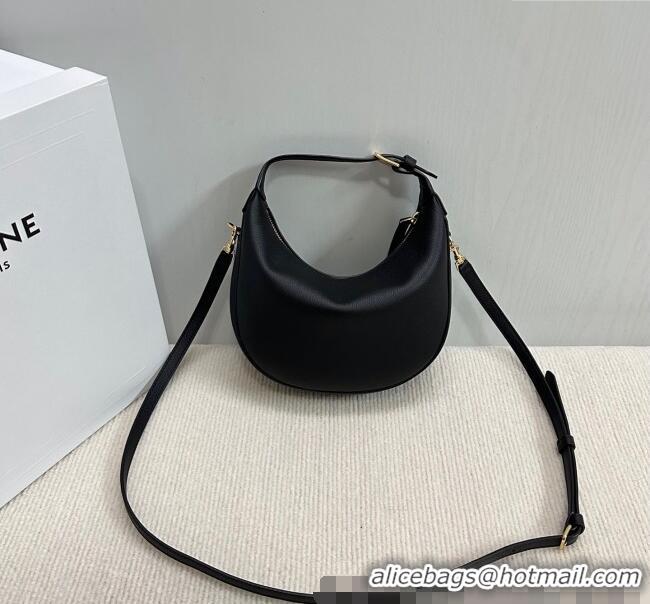 New Fashion Celine Teen Lulu Bag in Grained Calfskin 120723 Black 2025
