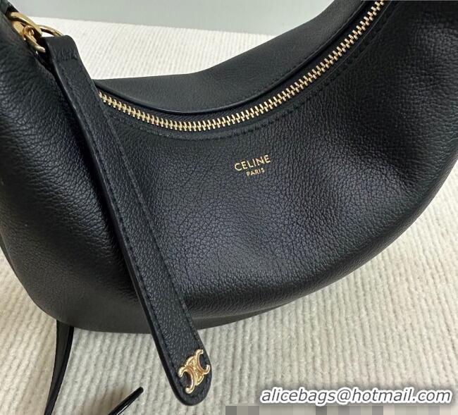 New Fashion Celine Teen Lulu Bag in Grained Calfskin 120723 Black 2025