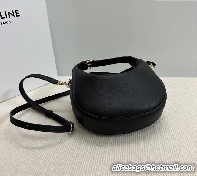 New Fashion Celine Teen Lulu Bag in Grained Calfskin 120723 Black 2025