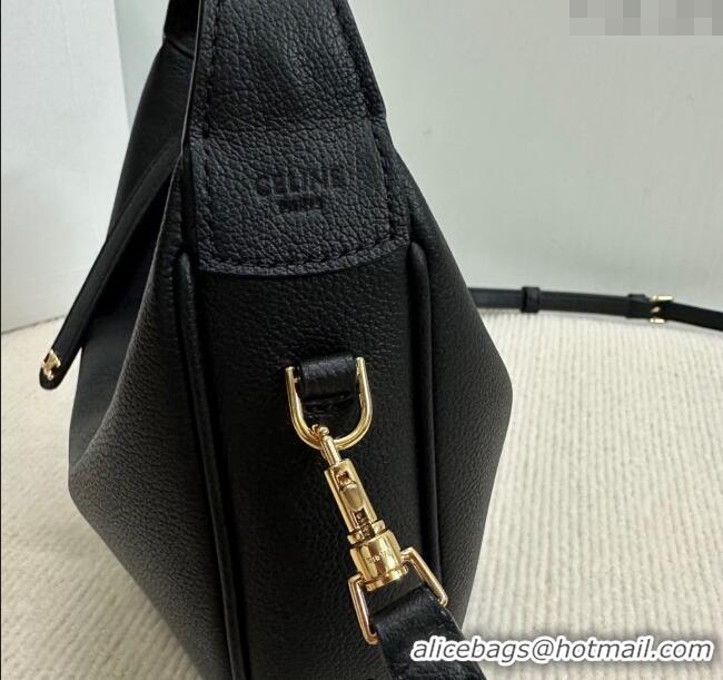 New Fashion Celine Teen Lulu Bag in Grained Calfskin 120723 Black 2025