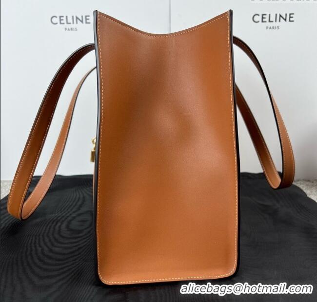 Buy Discount Celine Cabas 16 Tote Bag in Smooth Calfskin 112583 Tan Brown 2025