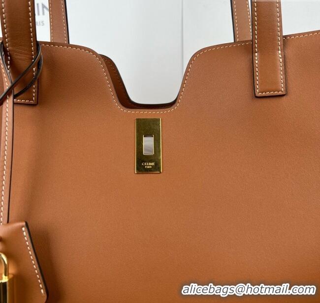 Buy Discount Celine Cabas 16 Tote Bag in Smooth Calfskin 112583 Tan Brown 2025