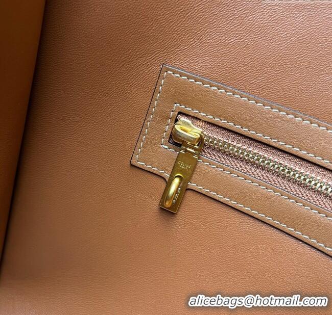 Buy Discount Celine Cabas 16 Tote Bag in Smooth Calfskin 112583 Tan Brown 2025