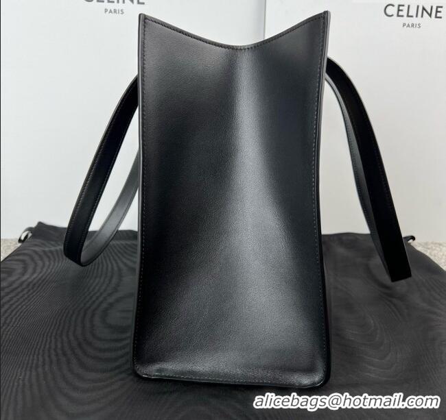 Best Grade Celine Cabas 16 Tote Bag in Smooth Calfskin 112583 Black 2025