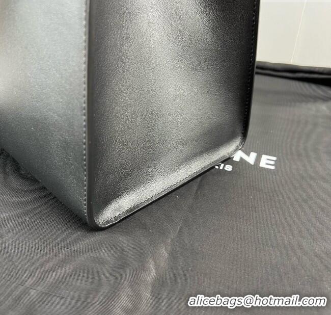 Best Grade Celine Cabas 16 Tote Bag in Smooth Calfskin 112583 Black 2025