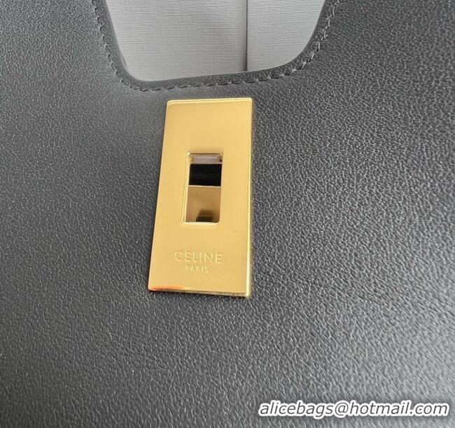 Best Grade Celine Cabas 16 Tote Bag in Smooth Calfskin 112583 Black 2025