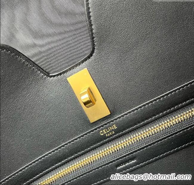 Best Grade Celine Cabas 16 Tote Bag in Smooth Calfskin 112583 Black 2025