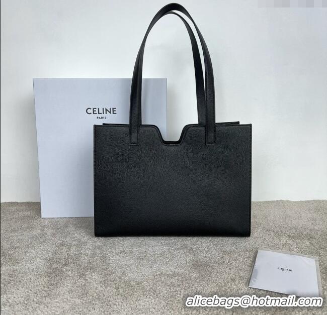 Elegant Discount Celine Cabas 16 Tote Bag in Grained Calfskin 112583 Black 2025